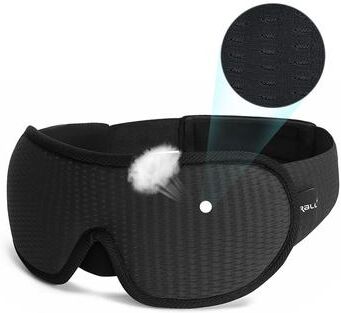 Clever Finds Sleep Mask Light Blocking Breathable Padded Eye Cover For Travel And Rest black