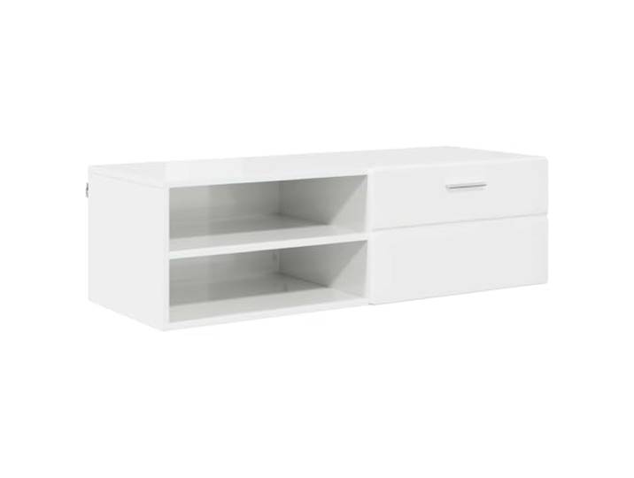 Makastle Wandschrank TV-Schrank Weiß 100,5 x 39 x 30 cm