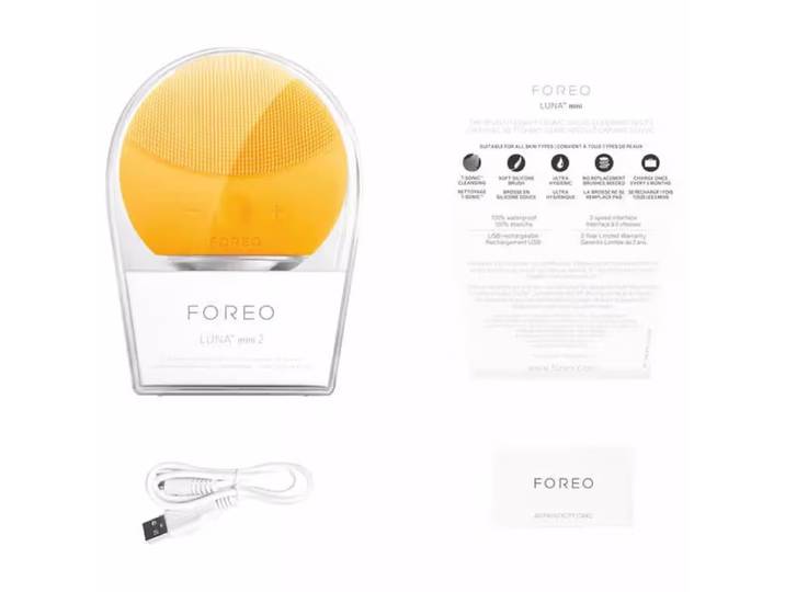 Foreo Luna mini 2 gelb Gesichtspflegegerät – Gesichtsreinigungsgerät/Hautpflege