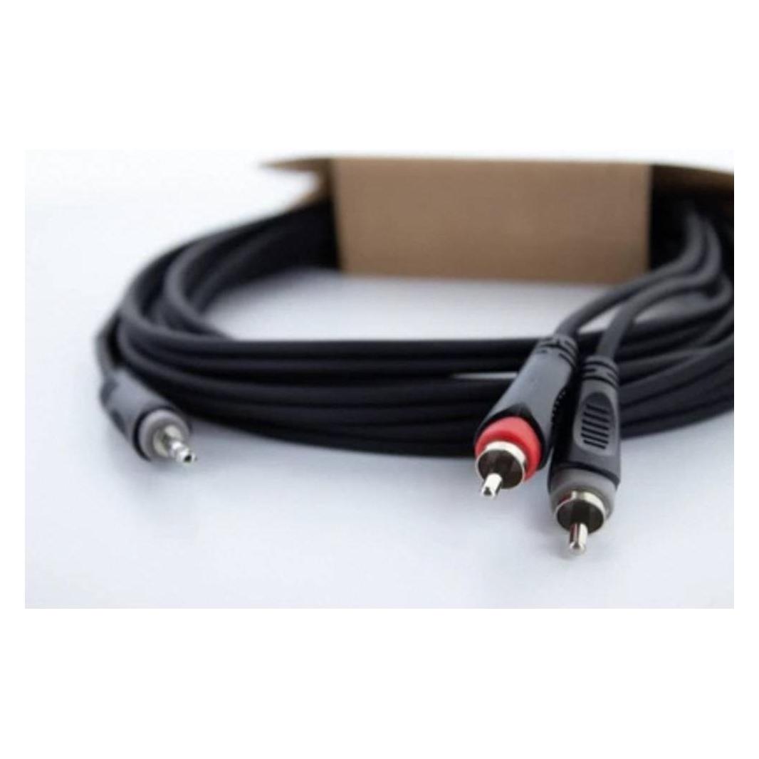 Cordial 14856 Klinke / Cinch Audio Y-Adapter (1x Klinkenstecker 3.5 mm - 2x Cinc (3 m, 2.5mm Klinkenkabel, Cinch Kabel) (14856)