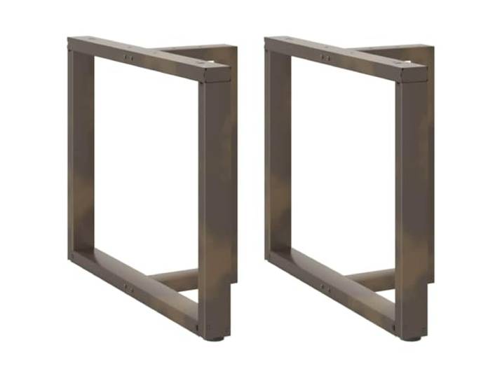 HGDFWRQW Tischbeine T-Form 2 Stk 100x35x72-73 cm Stahl Esstisch Stabiles Untergestell mit Höhenausgleich für unebene Böden, passend für Schreibtischplatten im modernen Esszimmer.