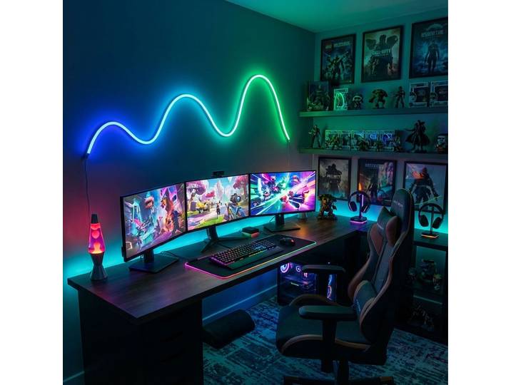 Wi-Fi LED-Streifen 5m, RGB+Weissslicht dimmbar, Tuya/Alexa/Google Home, IP68