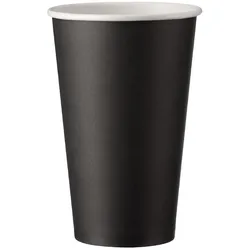 VEPATIM 200x Heiß- und Kaltgetränkebecher CoffeeToGo Pappbecher schwarz 400ml 510ml O 90mm