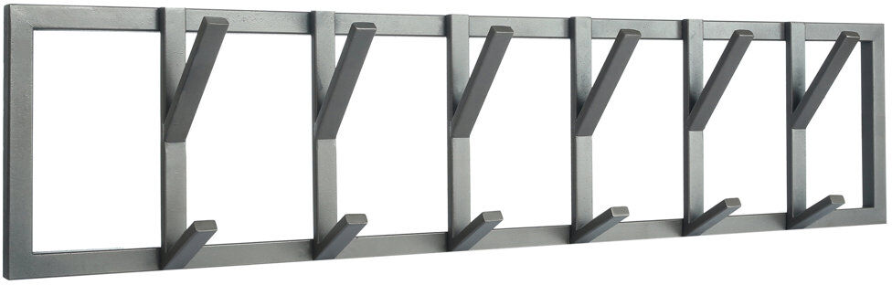 Rio Marita 12 - Hook Wall Mounted Coat Rack Burned Steel 22cm H X 95cm W X 9cm D