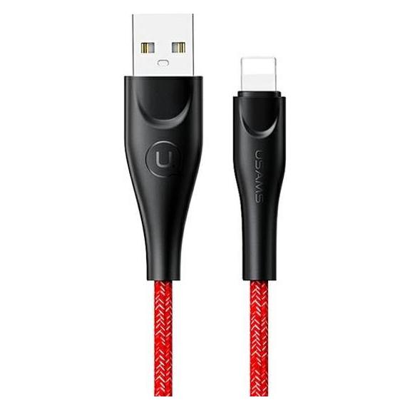 Usams Kabel pleciony U41 lightning 1m 2A czerwony/red SJ391USB02 (US-SJ391) Fast Charge (1 m, USB 2.0) (6958444983479)