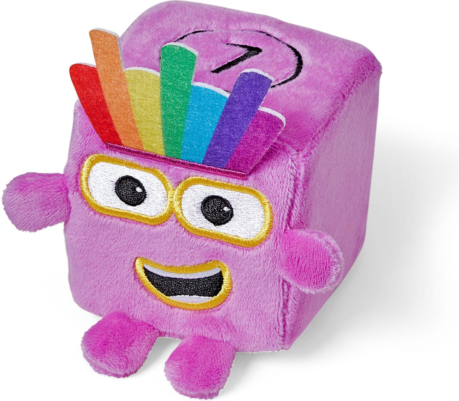 Learning Resources Numberblocks Blocklets Seven Mini Plush - Officially licensed Numberblocks Seven plush Fun-sized square Blocklet design measuring approximately 7 cm