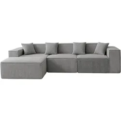 ECKSOFA cordstoff 279 cm flexibles design