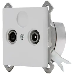 Kopp 941234083 ATHENIS - Antennensteckdose TV/RF, Farbe: grau matt