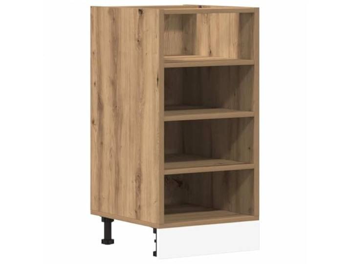 fsahslih Unterschrank Riga Artisan-Eiche 40x44,5x81,5 cm Holzwerkstoff Kompakter Küchenbeistellschrank für Besteck und Töpfe, höhenverstellbare Füße für unebene Böden, pflegeleichte Oberfläche.