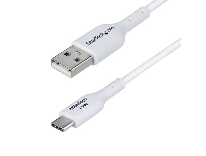 StarTech 1m USB-A naar USB-C Laadkabel, 3A, Wit (USB2AC1MNCWHE)