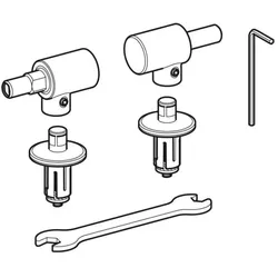 Geberit Edelstahlscharniere/ 598059000 Flow Deckel 575905