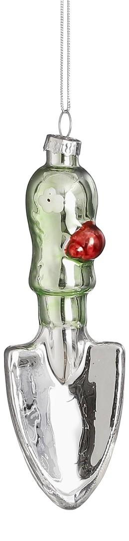 House of Seasons Kerst Ornament Tuinschepje - Groen - L4 x B3 x H12 cm