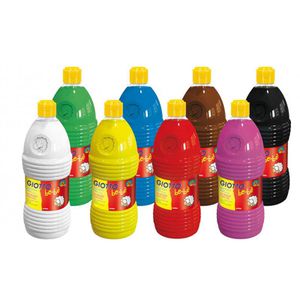 GIOTTO-Fila Temperafarben F467800 be-bè, 8 Farben, farbintensiv, in Flaschen, 8x 1000 ml
