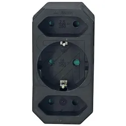 Schuko-Euro-Adapter schwarz