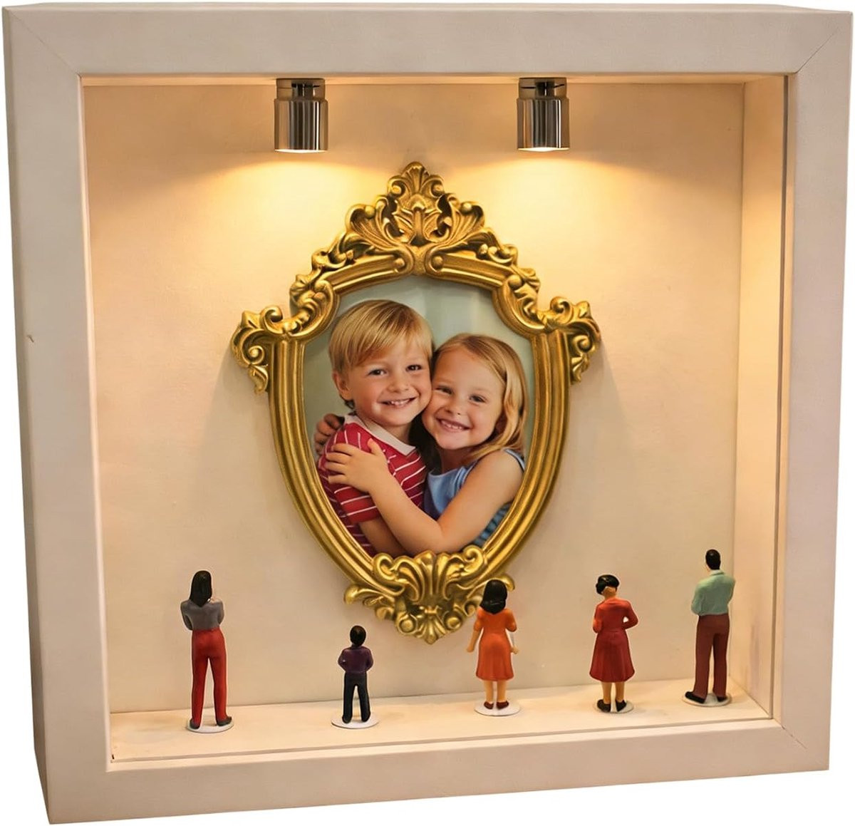Museum Silhouet Doos Miniatuur Display voor het tonen van herinneringen 16,9 x 16,9 cm