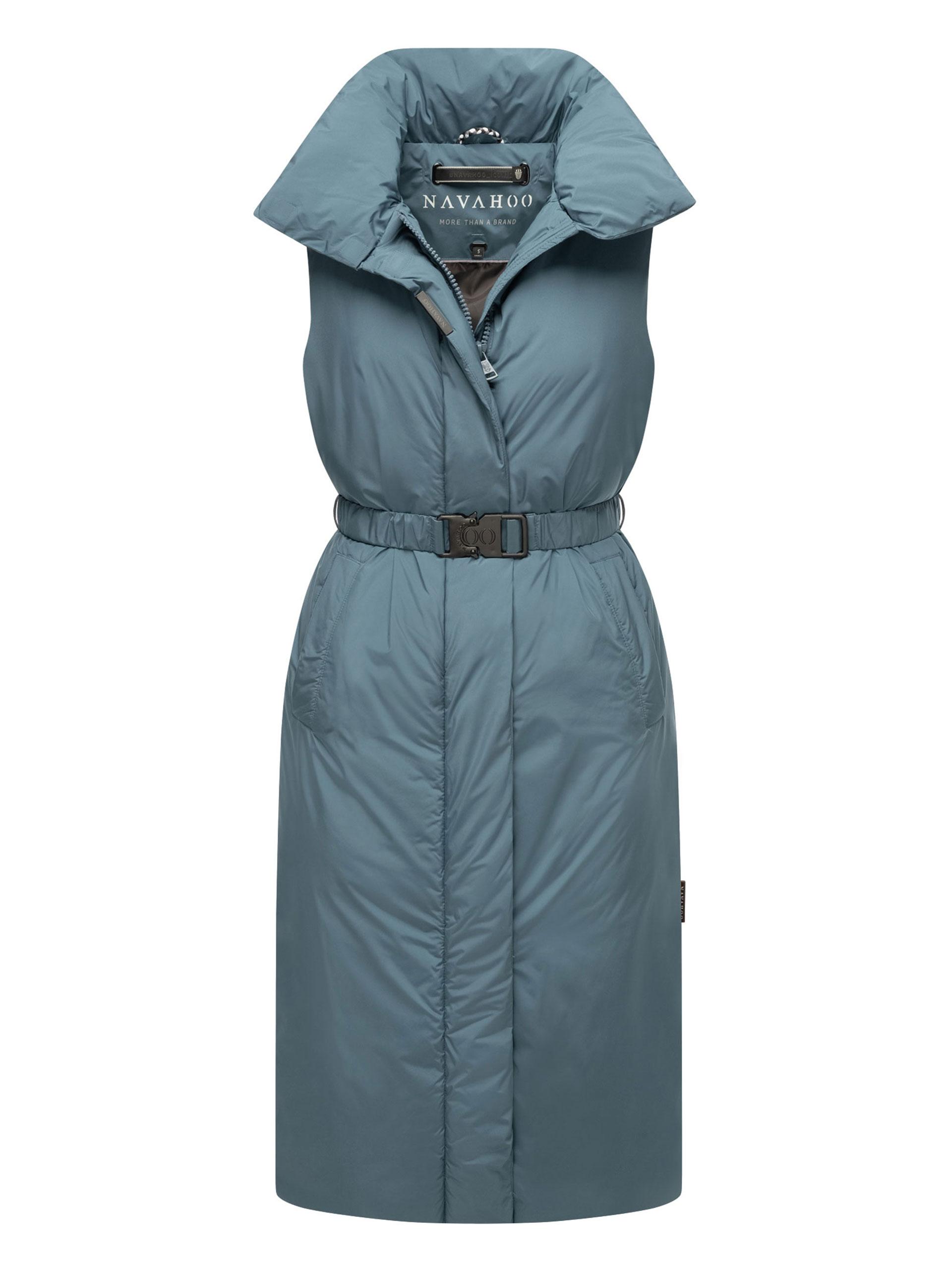 Navahoo Abendlied Damen lange Winter Weste – warm & stilvoll