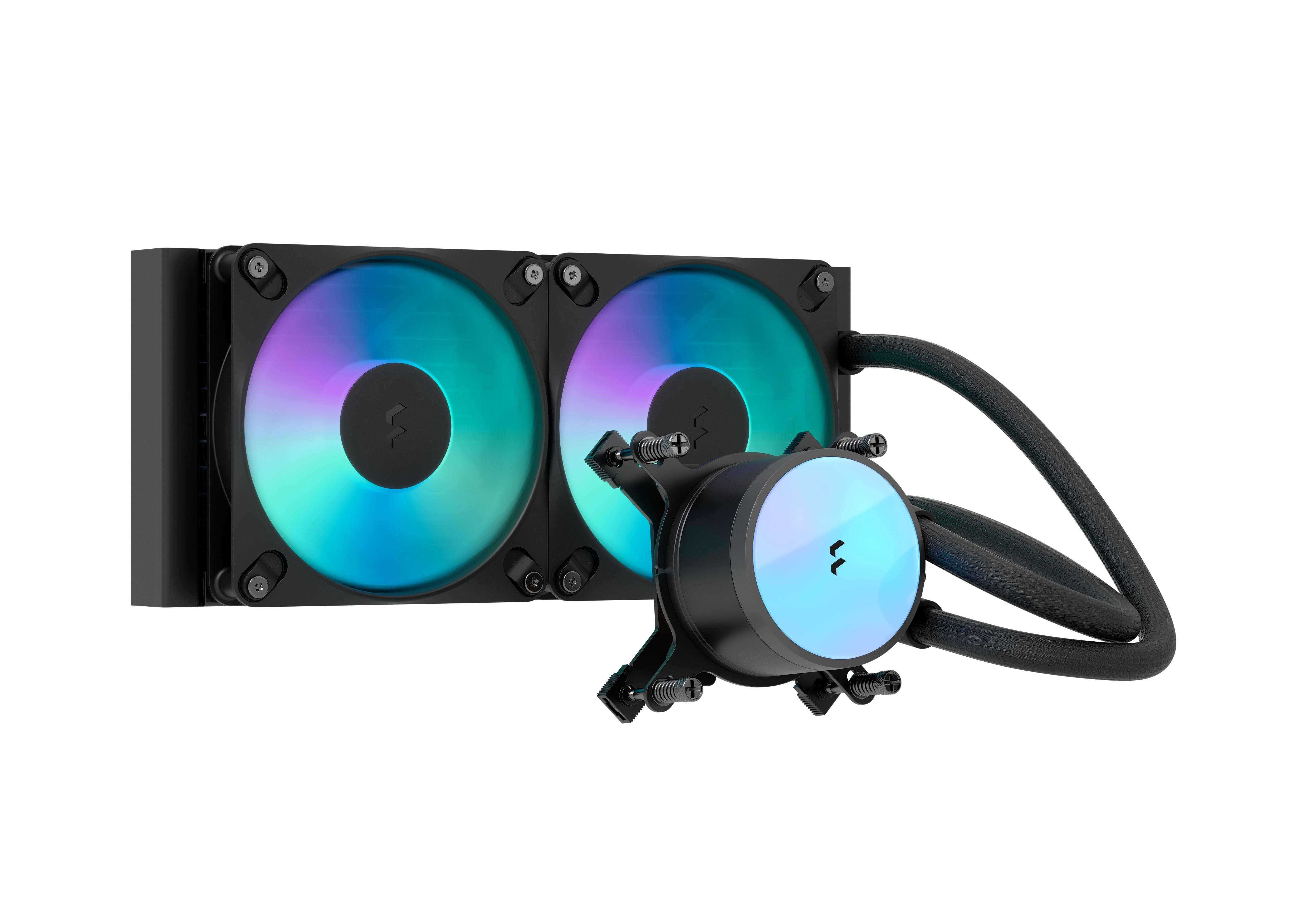 Fractal Design Radius 240 RGB CPU Komplett-Wasserkühlung Schwarz