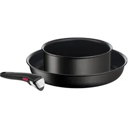 Tefal L7639343, Pfannenset + Topfset, Schwarz