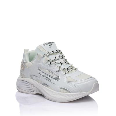 Sneaker PLEIN SPORT "Low-Top-Sneaker", Herren, Gr. 42, Normalschaft, weiß (01, weiß), Schuhe Sneaker