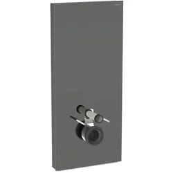 Geberit Monolith Wand-WC-Modul 131031JK5 Bauhöhe 114cm, Front Glas lava, Seite aluminium schwarzchrom