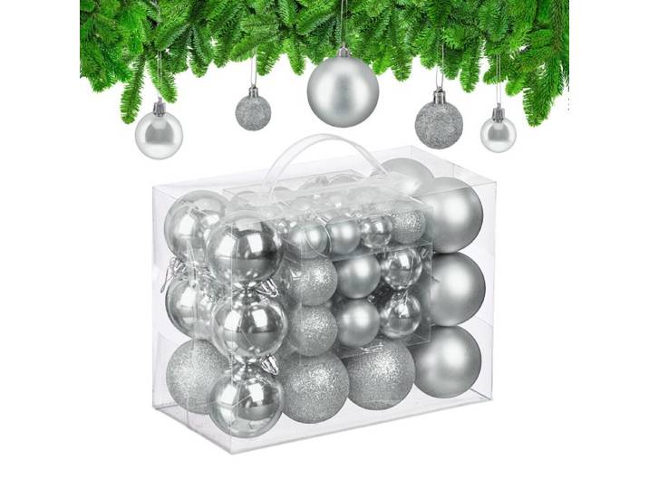 Relaxdays Weihnachtskugeln im 50er Set