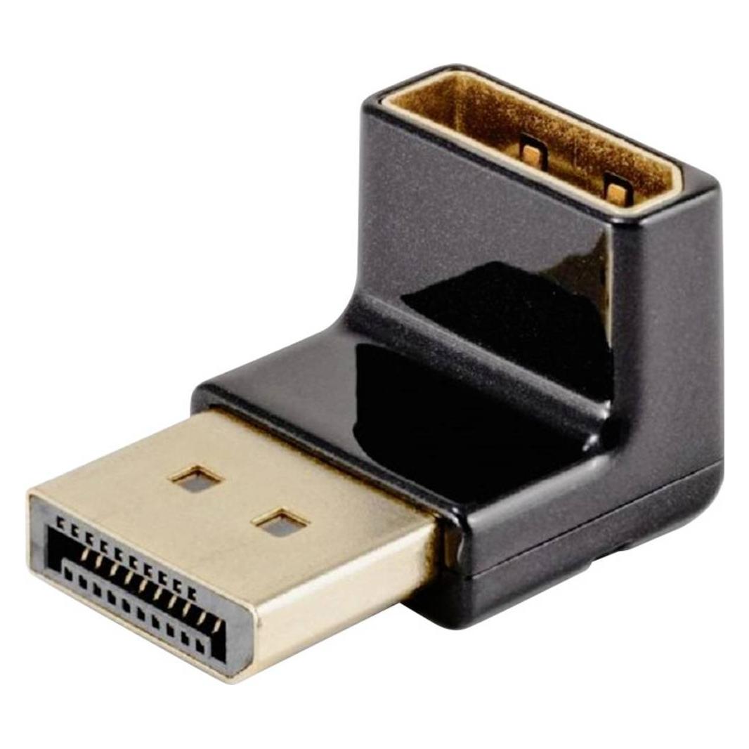 Club 3D Club3D Adapter DP > DP 1.4 90° abgewikelt 4K@120Hz St/Bu retail (DisplayPort, DisplayPort) (CAC-1008)