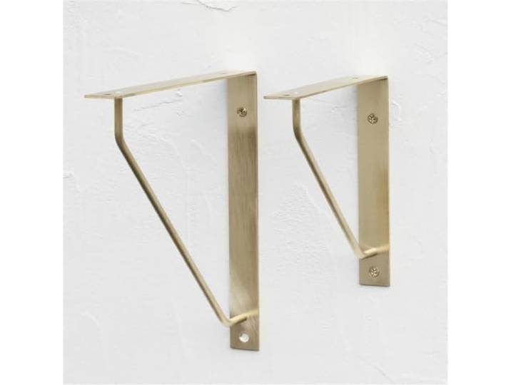 Dreieckige Regalhalterung aus antikem Messing For schwebende Regale, dekorative Hardware, Vintage-Heimwerker(Pair of 16cm)