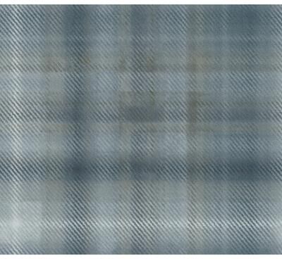 Ronald Redding Sterling Plaid Blue Wallpaper