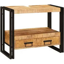 Helloshop26 - Schminktisch mit Schublade 71 x 33 x 58 cm praktisch modern braunes Eisen-Interieur 02_0057999