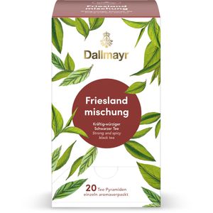 Dallmayr Tee Frieslandmischung, Schwarzer Tee, 50 g, 20 Pyramidenbeutel
