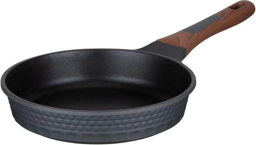 Resto Kitchenware Capella universele ronde pan, zwart, aluminium met houten handgreep