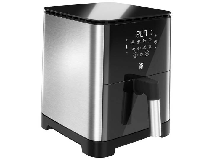 WMF Heissluftfritteuse, Schwarz, Edelstahlfarben, Metall, 4.2 l, antihaftbeschichteter Innenbehälter, Temperaturanzeige, Timer, Heisslufttechnologie, Programm wählbar, Kontrollleuchte, Display, kein Vorheizen erforderlich - Luftzirkulationstechnologie, Kochgeschirr, Küchengeräte