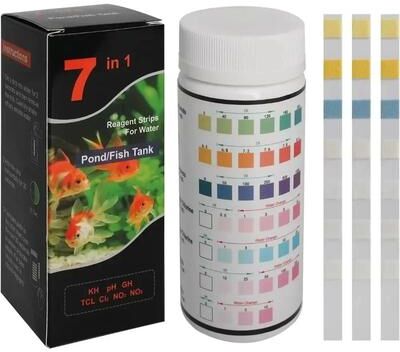 Uplift Essentials Aquarium And Pool Water PH Test Strips Kit For Freshwater And Fish Tanks aquarium 50pcs 7in1