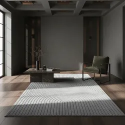 Outdoorteppich ENGADIN, im Skandi-Stil mit 3D-Design, Silber, 200 x 290 cm