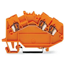 Wago 780-654 3-Leiter-Durchgangsklemme,2,5 mm2,mittige Beschriftung,orange 780654  - 50 Stück