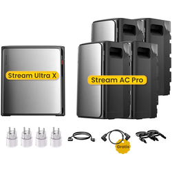 EcoFlow Stream Ultra X, All-in-One Speicher für Balkonkraftwerke, by Powerness - Stream Ultra X + 4 x Stream AC Pro | 11520Wh / 4 x Smart Plug / Powerness Express (Lieferzeit: 5-14 Werktage)