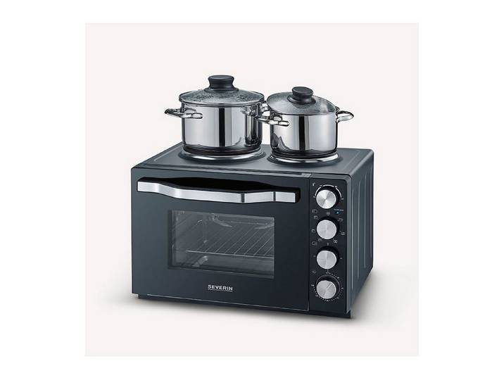 Severin Minibackofen TO 2074 Kleinküche, Multifunktional, Hochwertiges Design, Inklusiver Drehspieß