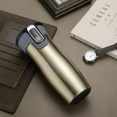 Multicon Wholesale Hub Vacuum Flask Thermoses With Easy Clean Lid, 20Oz One touch Water West Loop Insulated Stainless Steel Travel Mug grey