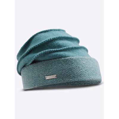 Strickmütze CASUAL LOOKS, Damen, blau (türkis), Wolle, Mützen Strickmütze