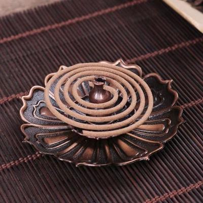 Inspired Finds Lotus Incense Burner Metal Holder For Sticks And Cones gold