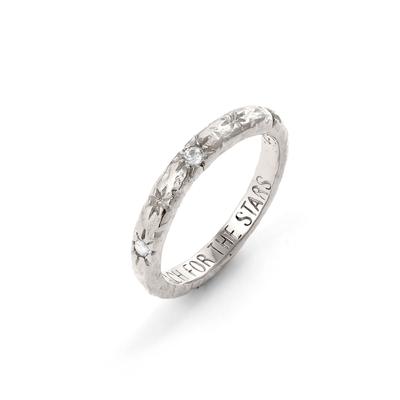 Silberring HAZE & GLORY "Ring Topas 925 Sterling Silber - Tech For The Stars" Gr. 58, silber, Fingerringe, Damen, 58, Silber 925 (Sterlingsilber), Silberring