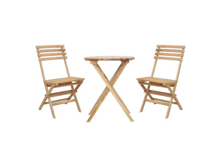 AXI Rae Table et Chaise Bistrot 2 Chaises 1 Table Ensemble Bistro Extérieur en bois 100% Teck - Salon de Jardin Bistrot Table