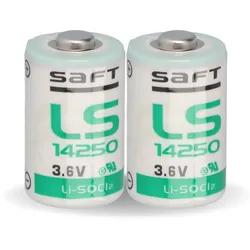 2x Saft Lithium 3,6V Batterie LS 14250 - 1/2 AA - LS14250 Li-SOCl2