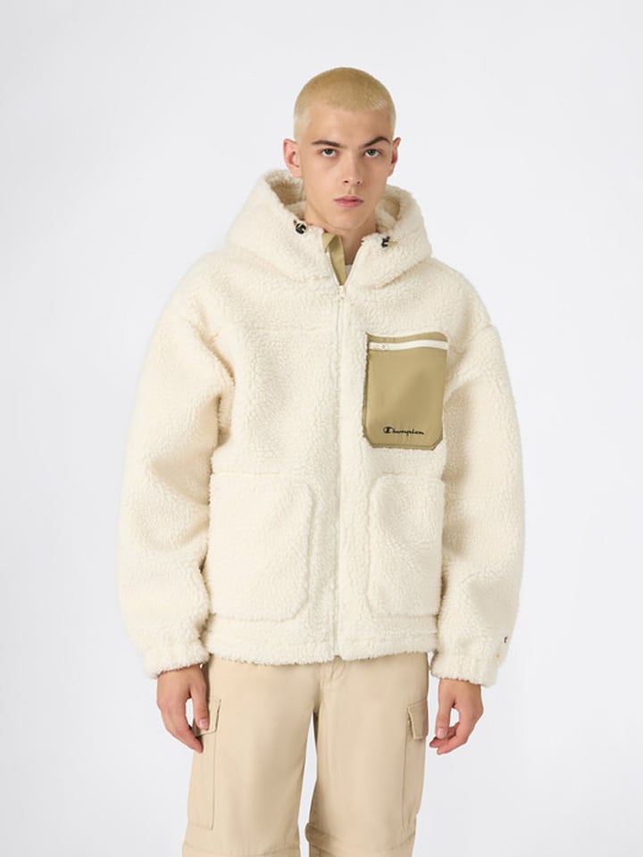 Champion Fleecejacke in Creme - L