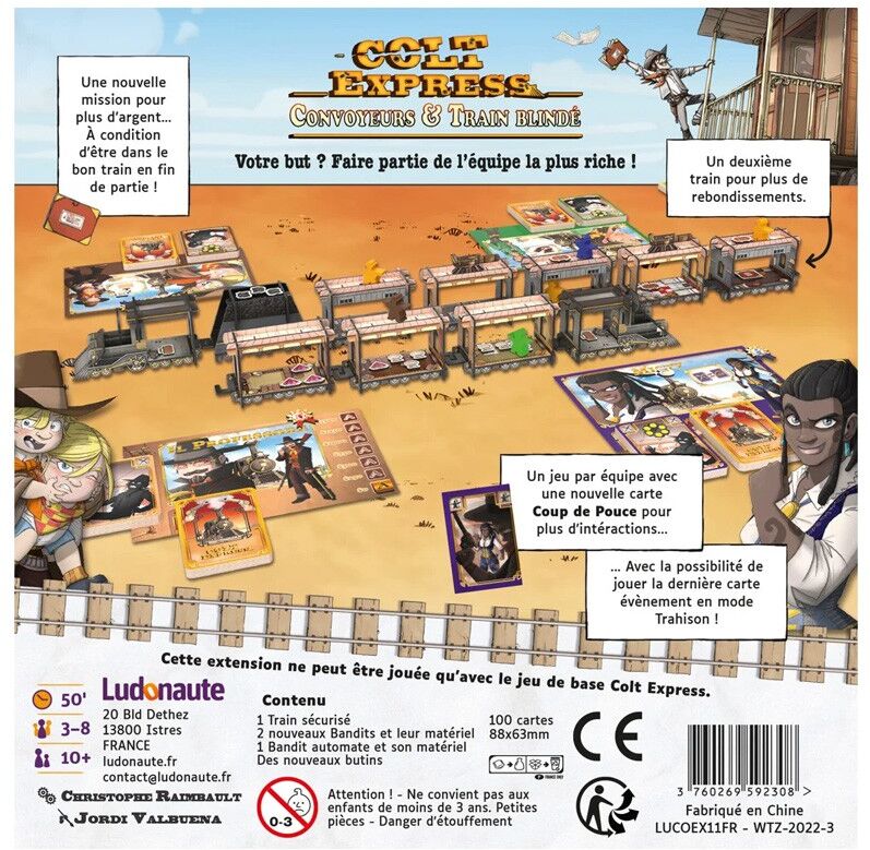 Ludonaute Extension Convoyeurs et train blindé - Colt express