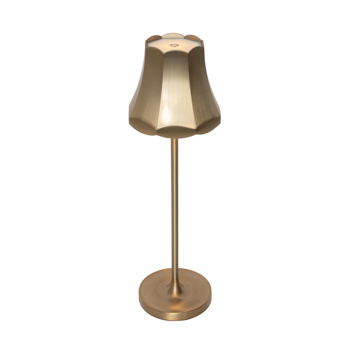 Qazqa Retro tafellamp goud/messing oplaadbaar dimbaar IP44 met LED