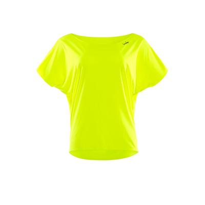 Oversize-Shirt WINSHAPE "DT101", Damen, Gr. L, gelb (neon gelb), 80% Polyester, 20% Elasthan, U-Boot-Ausschnitt, Shirts Oversize Shirt T-Shirt, Functional