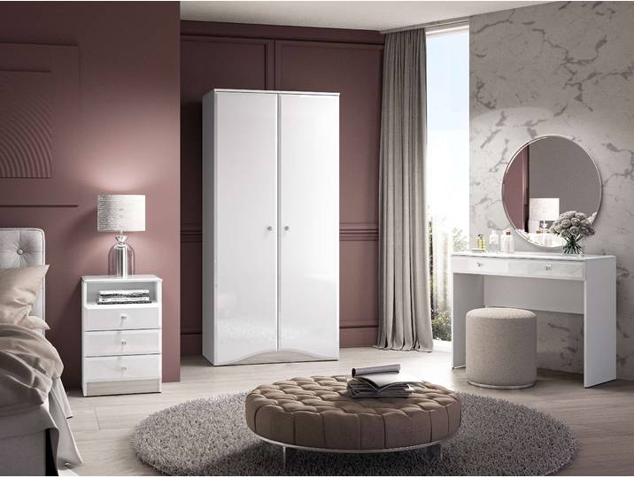 Schlafzimmer-Set Schlafzimmer Set 3-teilig – GLAMOUR