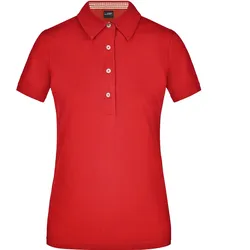 Damen Plain Polo-Shirt "JN969" - XXL - red/red-white