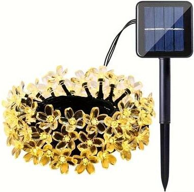 Uplift Picks Solar Sakura String Lights With Thirty LEDs For Charming Garden Ambiance Solar Sakura String Lights With Thirty LEDs For Charming Garden Ambiance